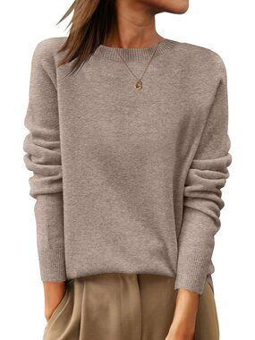 Cozy 100% Wool Long Sleeve Sweater for Women | Fall Business Casual Style